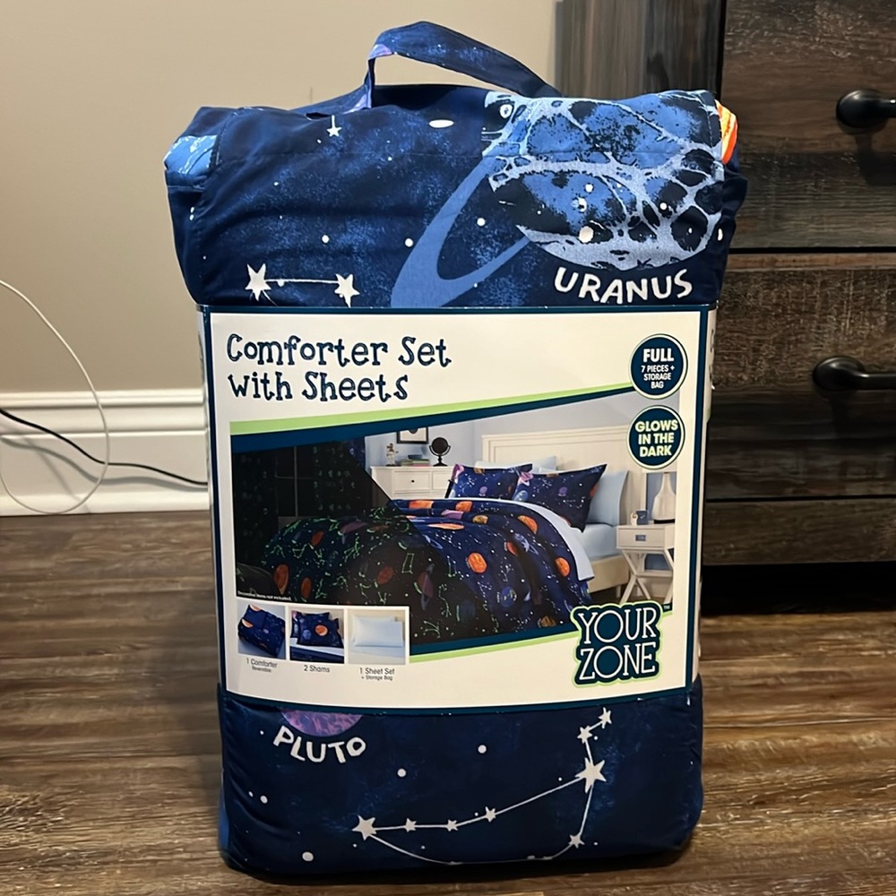 Kids full sized bed set. Brand new, never opened.